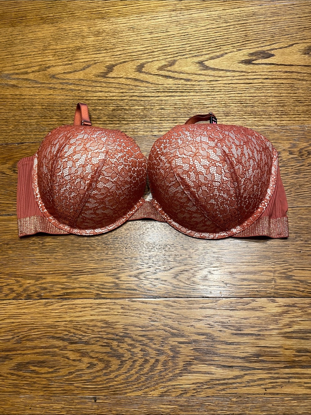 Victoria's Secret Rust Lace Push-Up Bra 40DD New With Tag